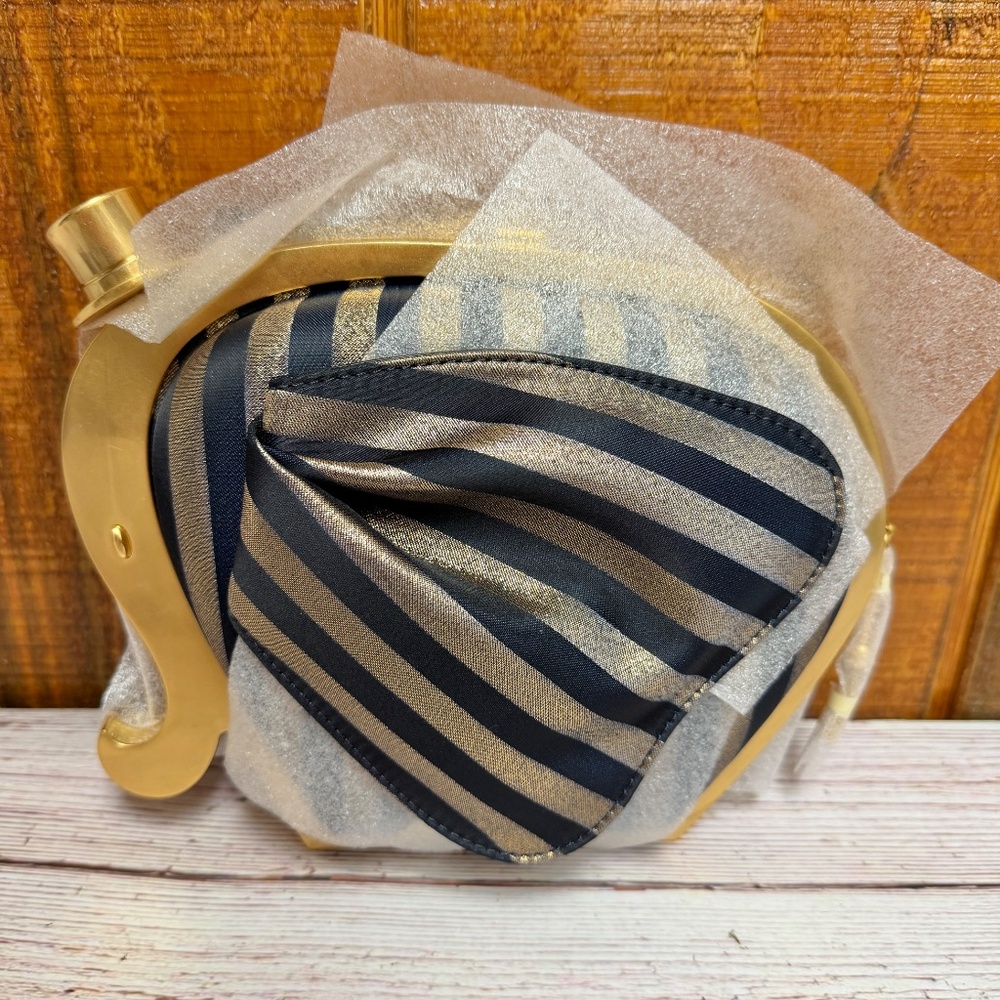 Kate Spade Ellie Striped 3d Elephant Metallic Crossbody & Clutch Bag - Picture 8 of 14